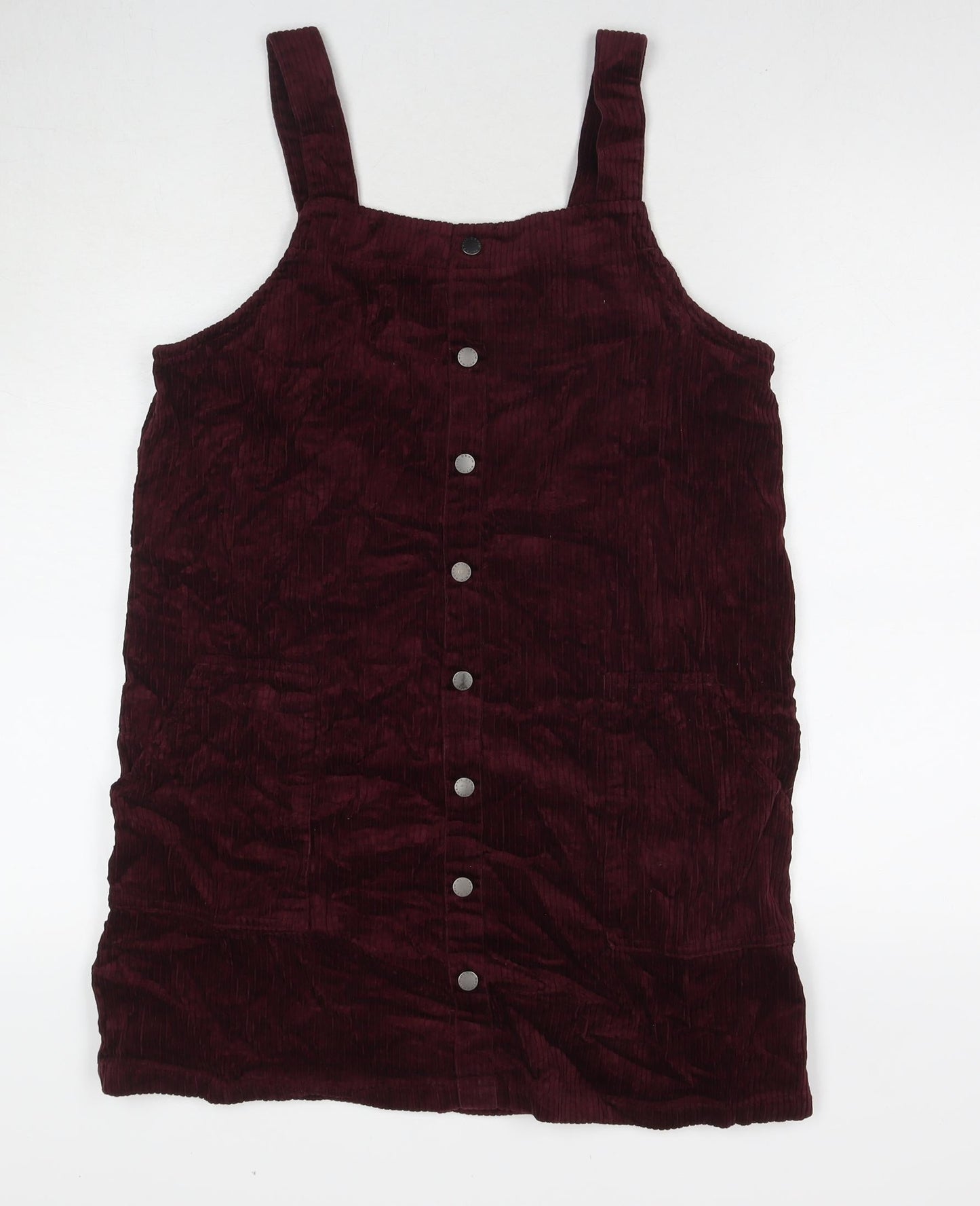 New Look Womens Red Cotton A-Line Size 12 Round Neck Pullover