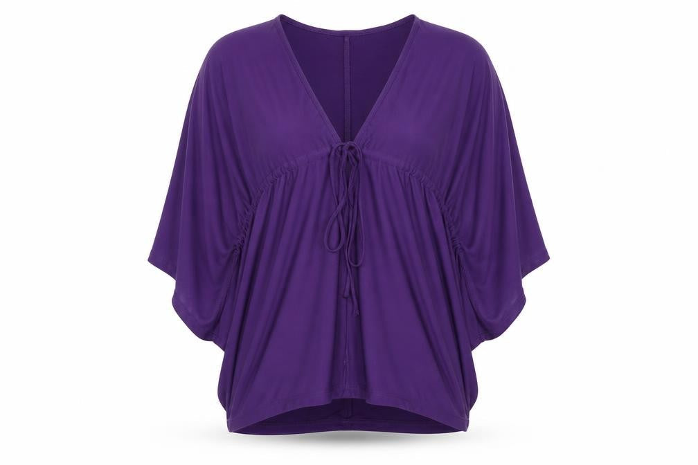 ASOS Womens Purple Polyester Basic Blouse Size 8 V-Neck