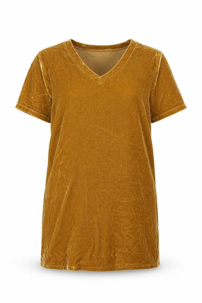 Glamorous Womens Yellow Polyester Shift Size S V-Neck Pullover