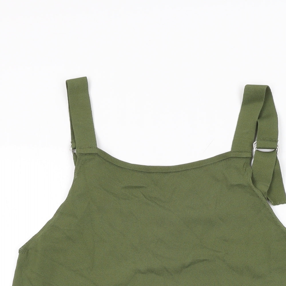 NEXT Womens Green Viscose Basic T-Shirt Size M Square Neck