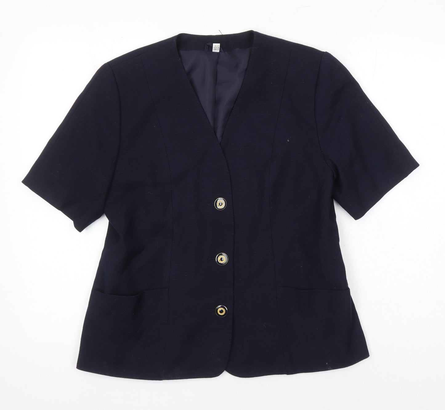 First avenue Womens Blue Jacket Blazer Size 14