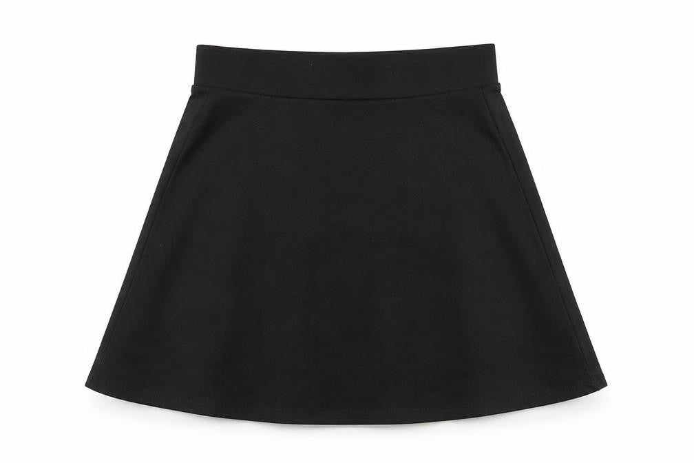 Next Girls Black Polyester A-Line Skirt Size 11 Years Regular - Elasticated waist