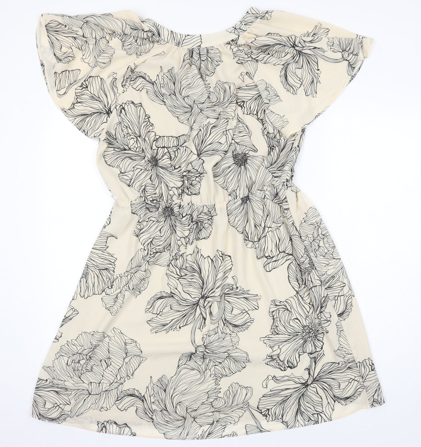 H&M Womens Multicoloured Floral Polyester A-Line Size M Sweetheart