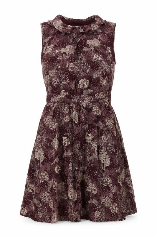 Jack Wills Womens Purple Geometric Viscose A-Line Size 8 Collared