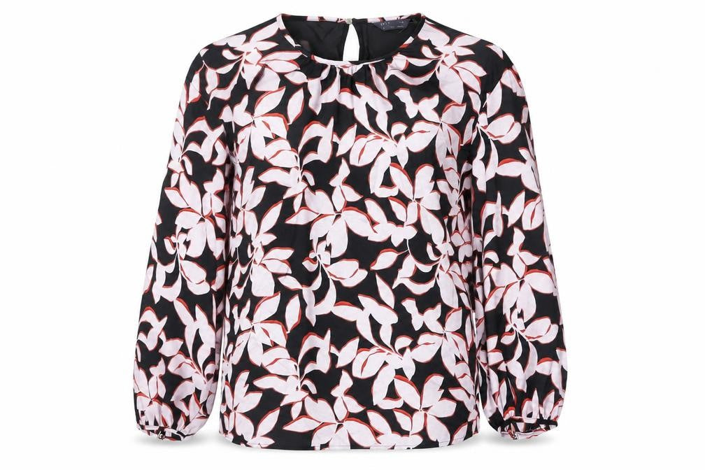 Marks & Spencer Womens Multicoloured Polyester Basic Blouse Size 8 Round Neck - Floral Print
