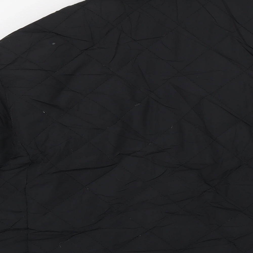 Betty kay Womens Black Quilted Jacket Size 16 Zip