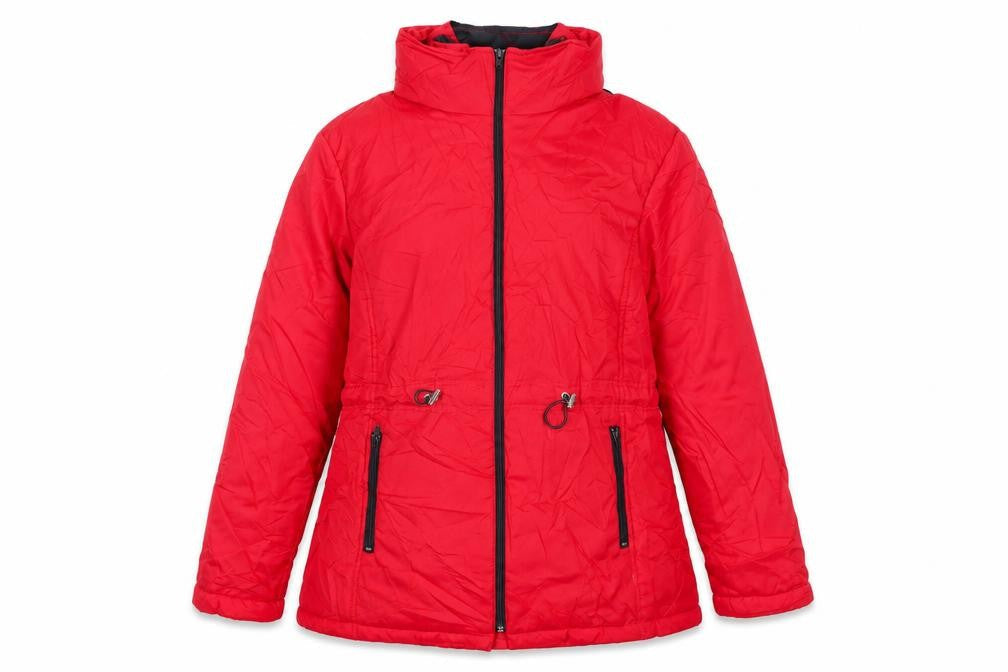 Anne De Lancay Womens Red Anorak Jacket Size M Zip