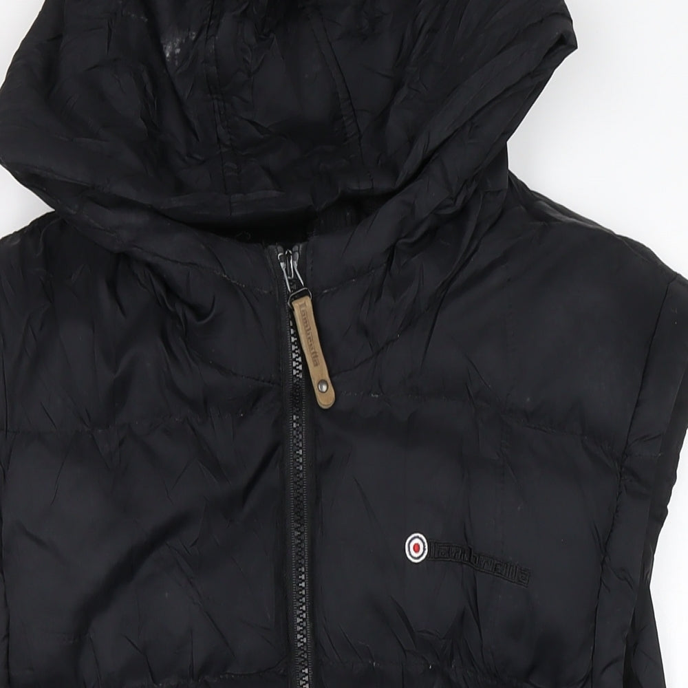 Lambretta Mens Black Gilet Waistcoat Size XL Zip