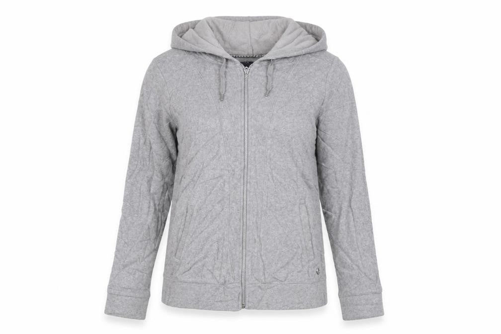 Maine New England Womens Grey Crew Neck Polyester Full Zip Jumper Size 10
