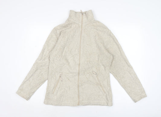 Marks and Spencer Womens Beige Jacket Size 14 Zip