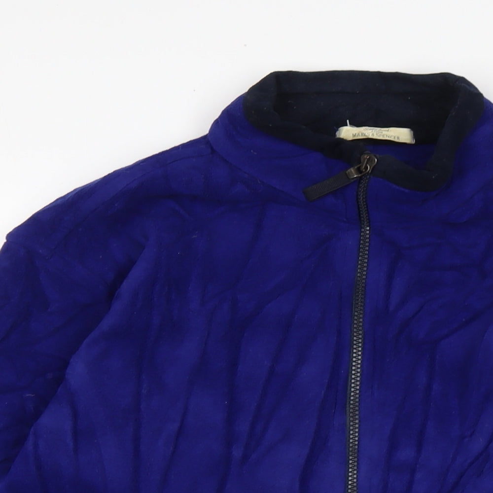 Marks and Spencer Womens Blue Jacket Size 14 Zip