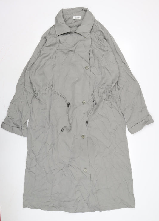 Masita Womens Grey Overcoat Coat Size L Button
