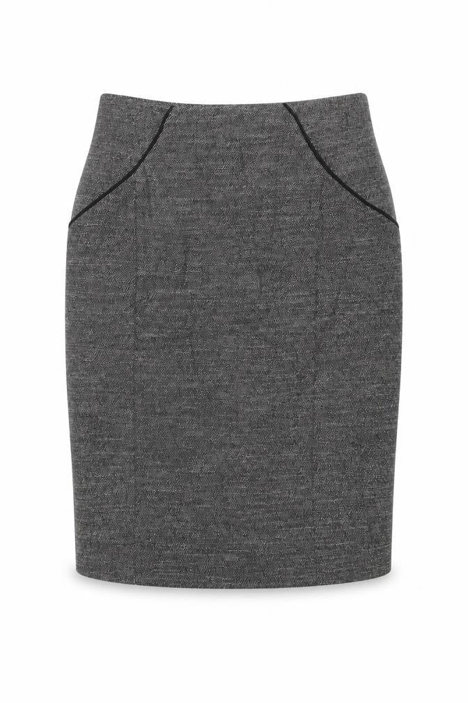 Oasis Womens Grey Polyester A-Line Skirt Size 8 Zip