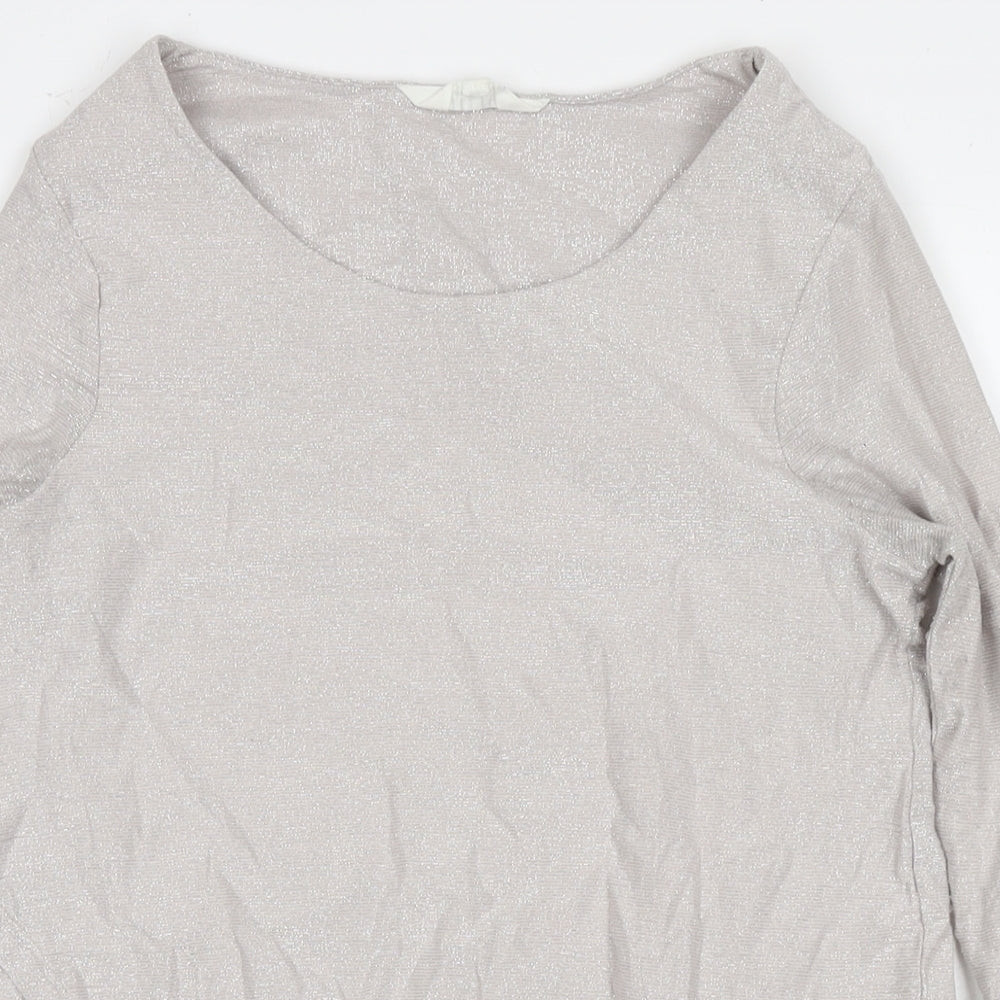Debenhams Womens Grey Round Neck Polyester Pullover Jumper Size 8