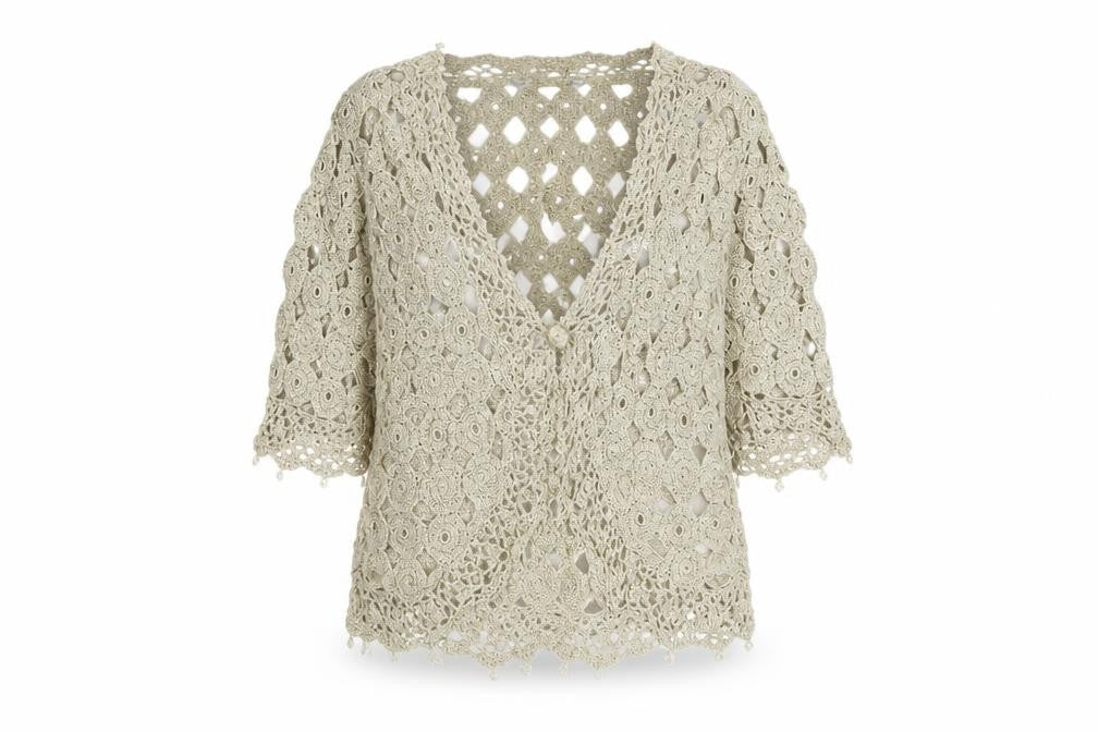 J. Taylor Womens Beige V-Neck Viscose Cardigan Jumper Size 18