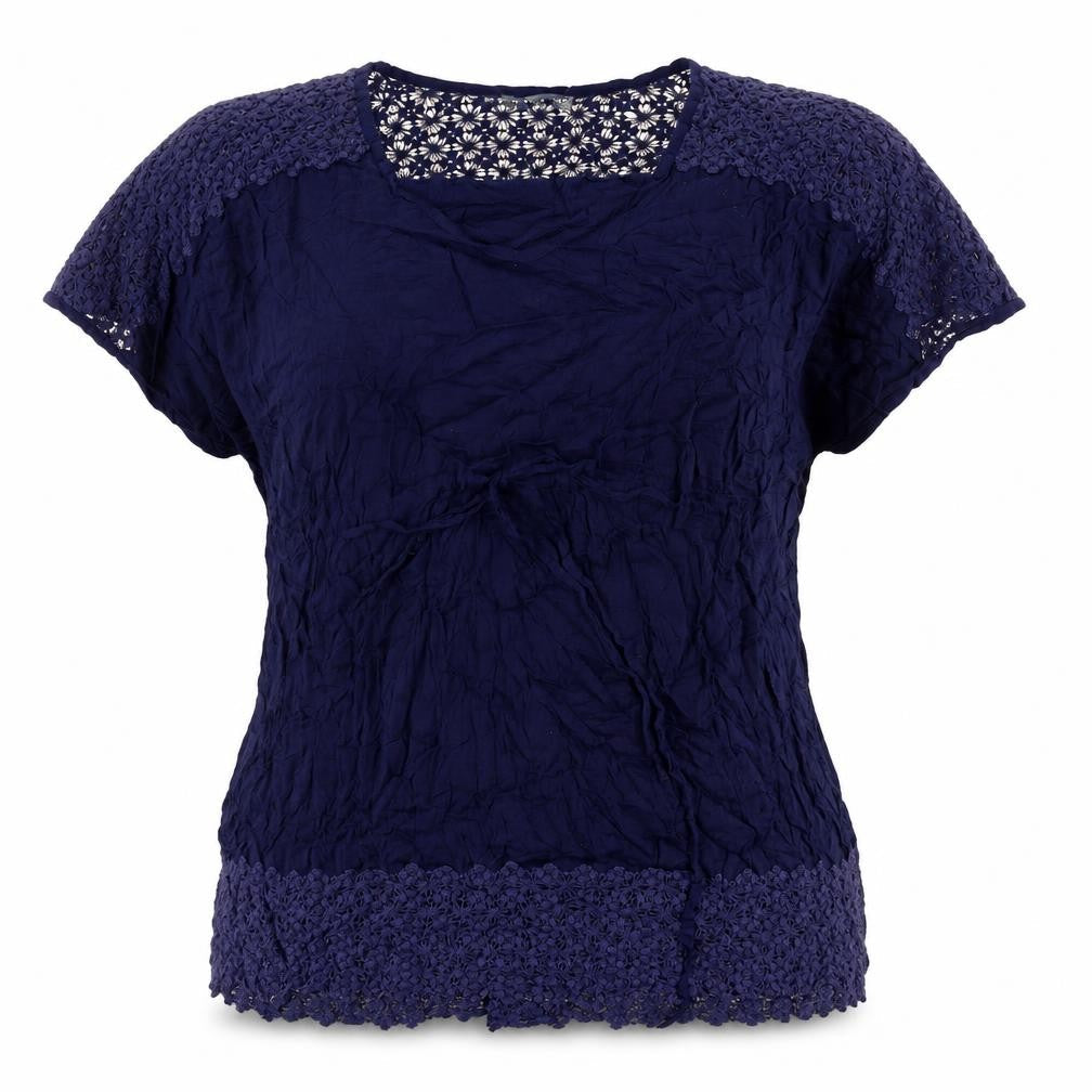 Womens UK Size M Dickins & Jones Blue Viscose T-Shirt
