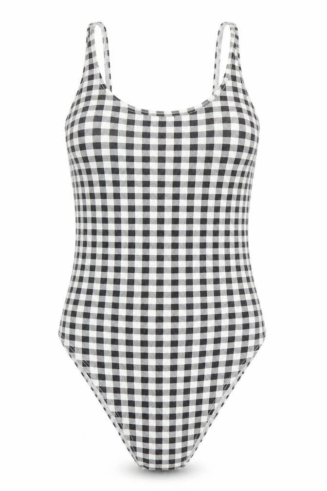 Miss Selfridge Womens Multicoloured Gingham Cotton Bodysuit One-Piece Size 6