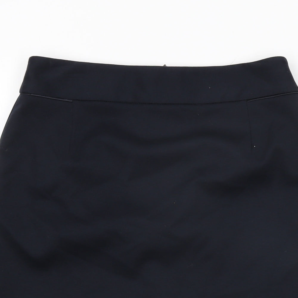 Tahari Womens Blue Rayon Straight & Pencil Skirt Size 6 Zip