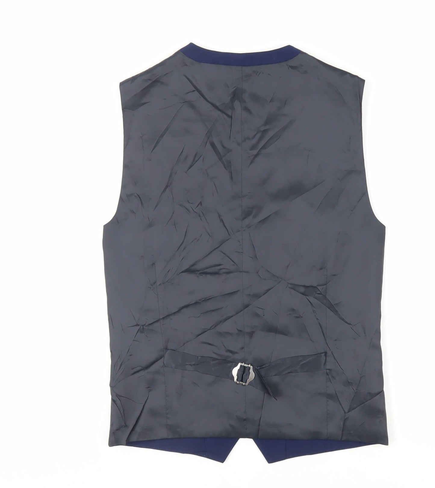 NEXT Mens Blue Polyester Jacket Suit Waistcoat Size 34 Regular