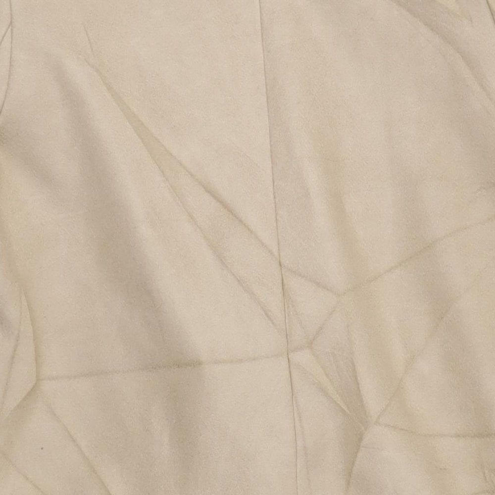Marks and Spencer Womens Beige Overcoat Coat Size 12 Snap