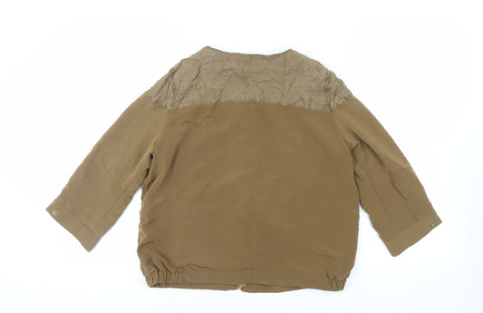 H&M Womens Brown Jacket Size 10 Zip