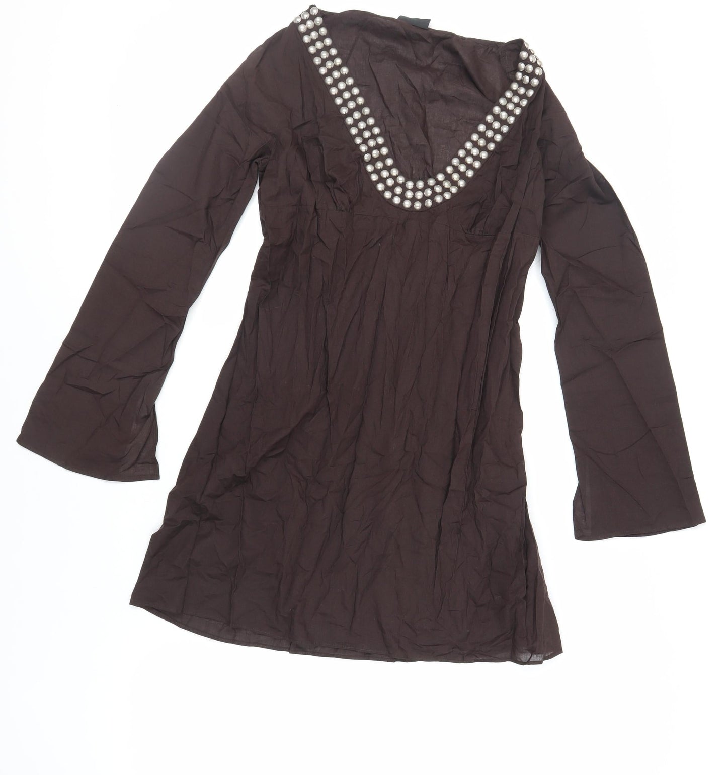 NEXT Womens Brown Cotton Cover Up Size 8