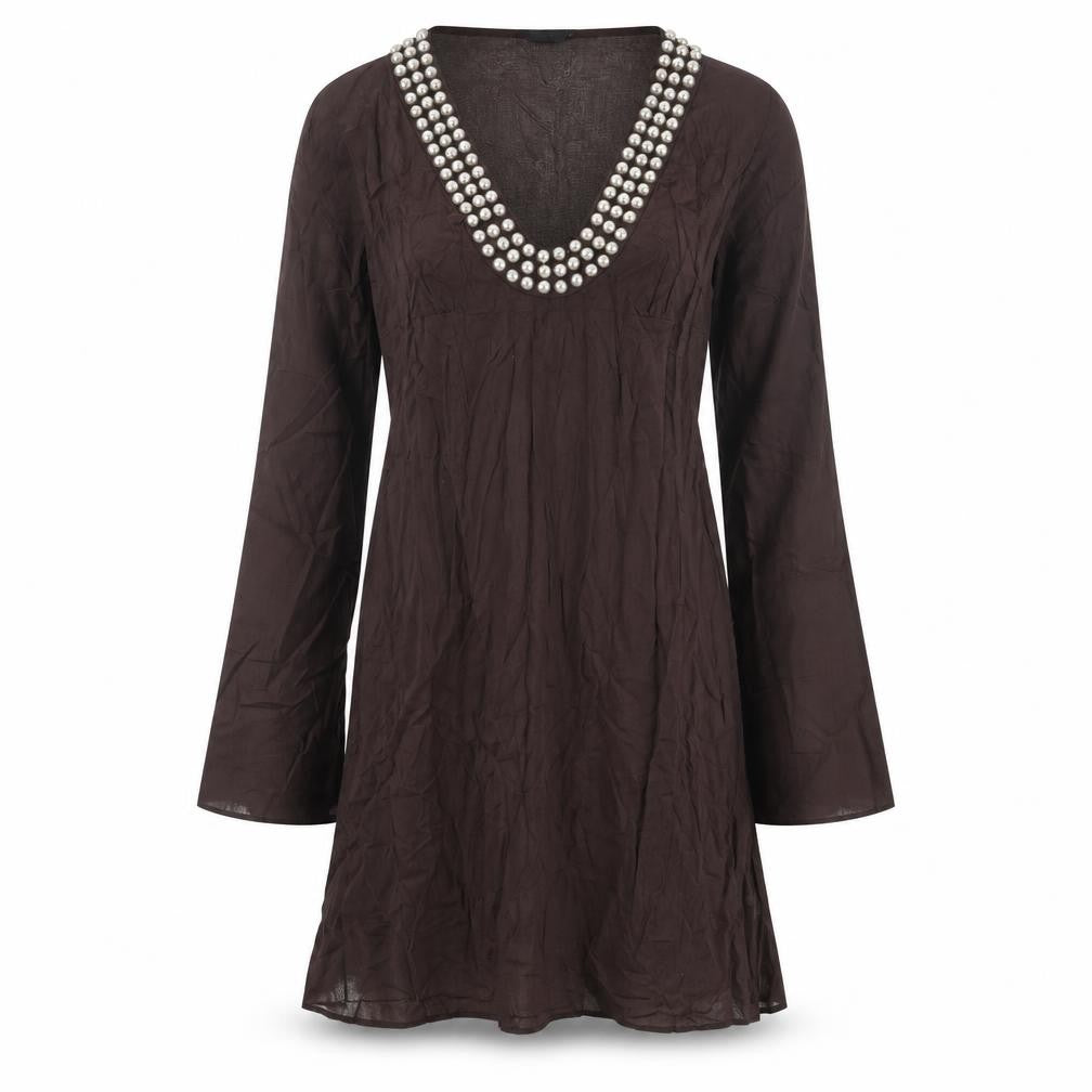 Next Womens Brown Cotton Cover Up Size 8