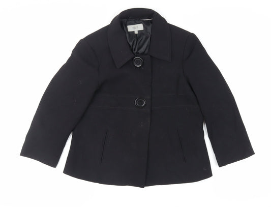 Marks and Spencer Womens Black Jacket Blazer Size 12 Button