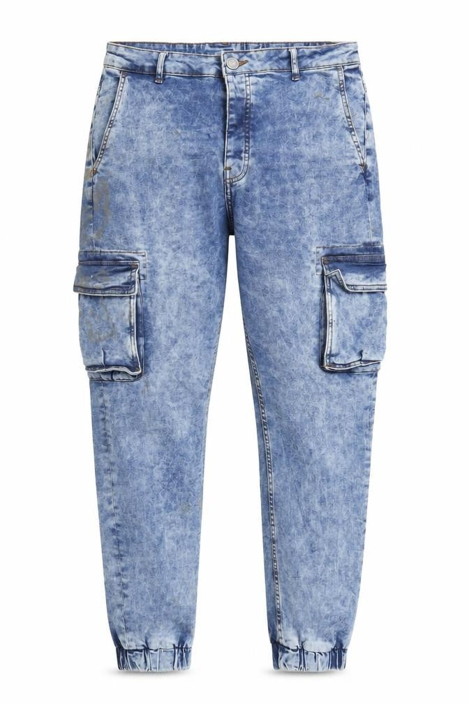 Denim & Co. Mens Blue Cotton Tapered Jeans Size 34 in L32 in Regular Zip