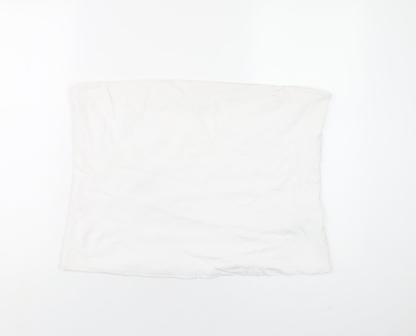 Marks and Spencer Womens White Cotton Basic T-Shirt Size XL Square Neck