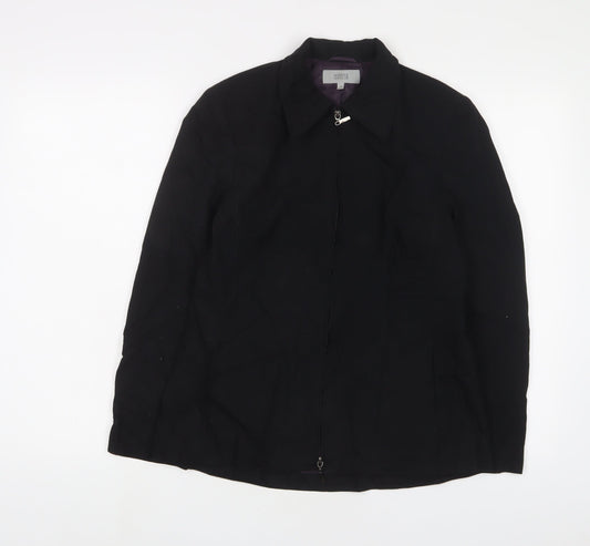 Marks and Spencer Womens Black Jacket Size 10 Zip
