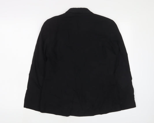 Marks and Spencer Womens Black Jacket Size 10 Zip