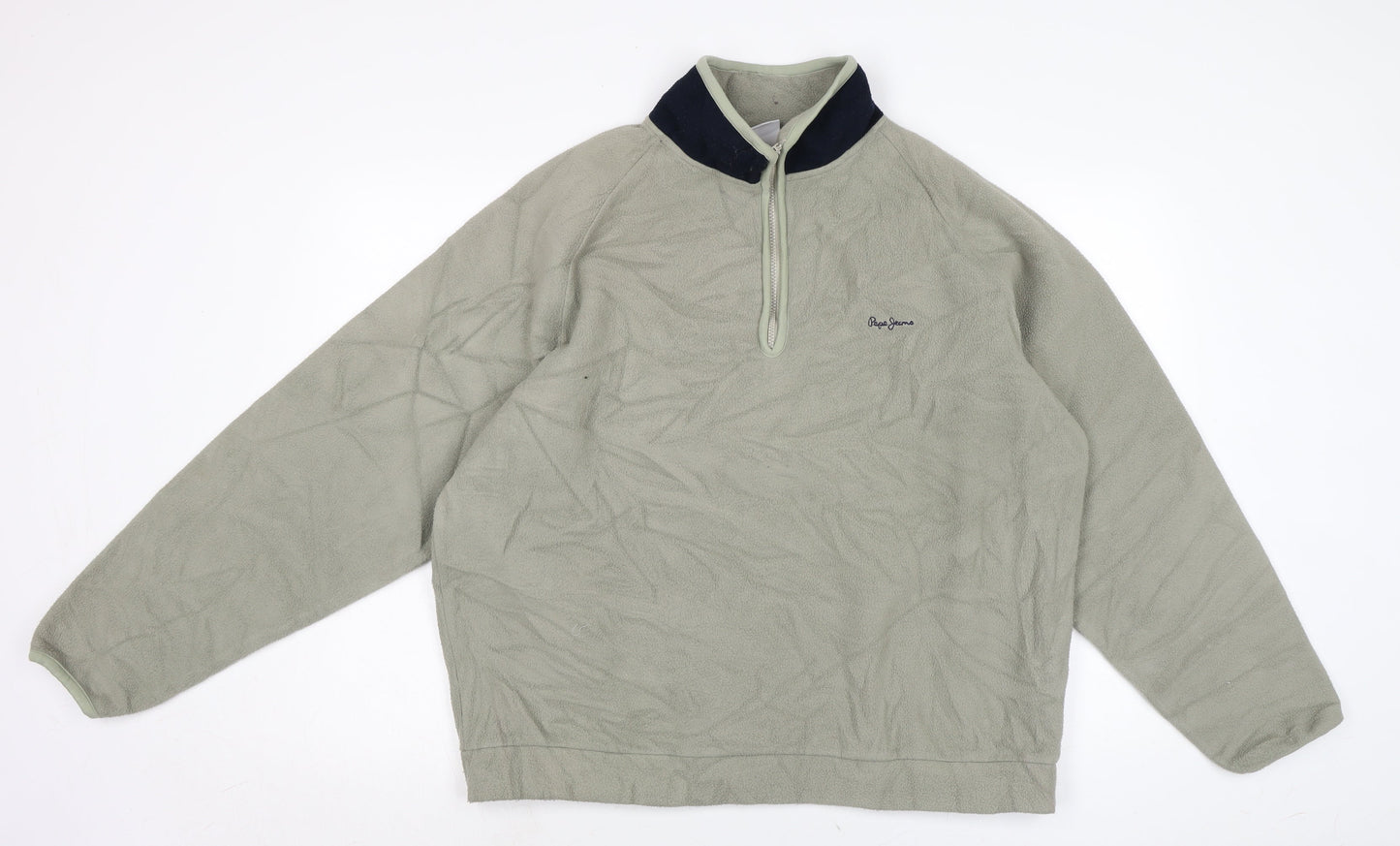 Pepe Jeans Womens Green Polyester Pullover Sweatshirt Size L