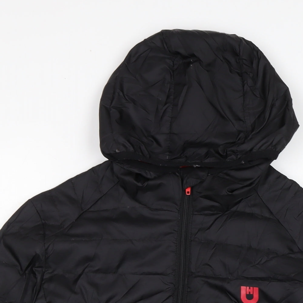 UNSUNGHERO Boys Black Quilted Jacket Size M Zip