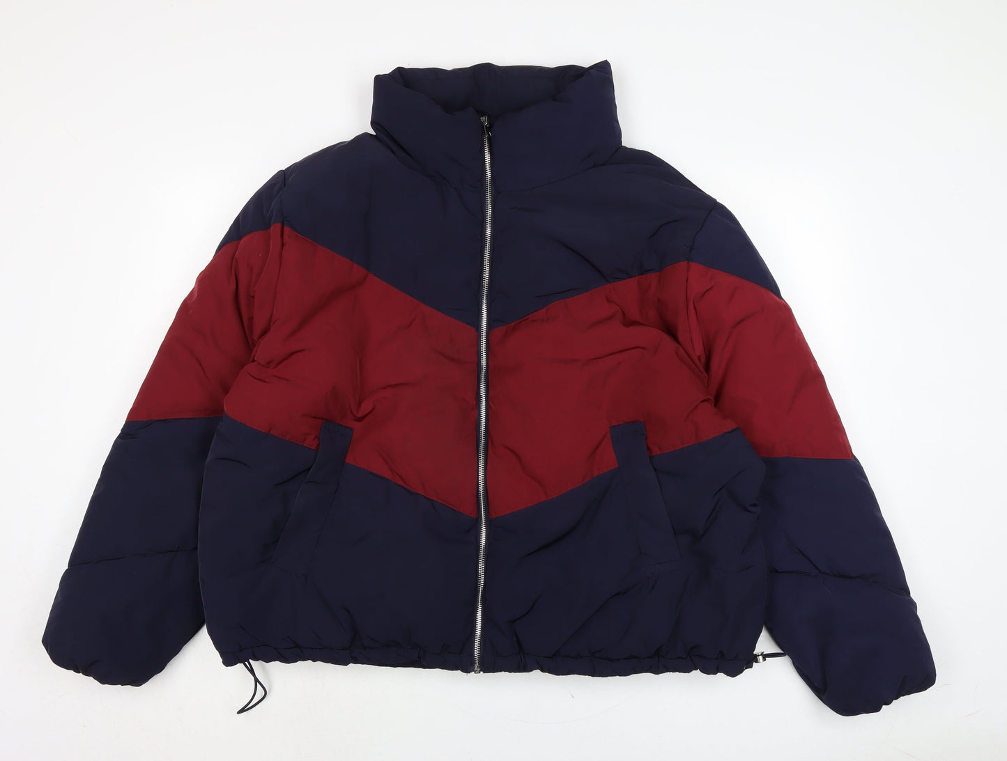 Divided Womens Blue Puffer Jacket Jacket Size XL Zip