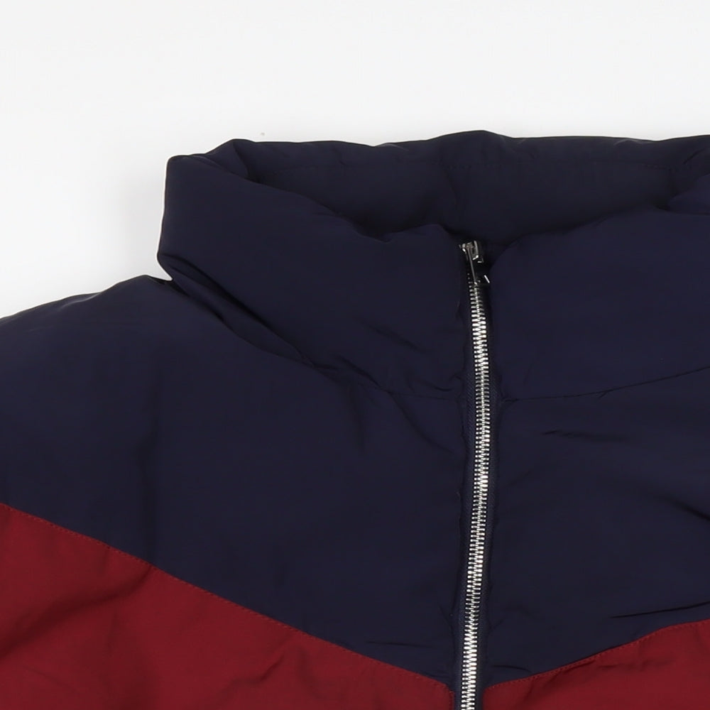 Divided Womens Blue Puffer Jacket Jacket Size XL Zip