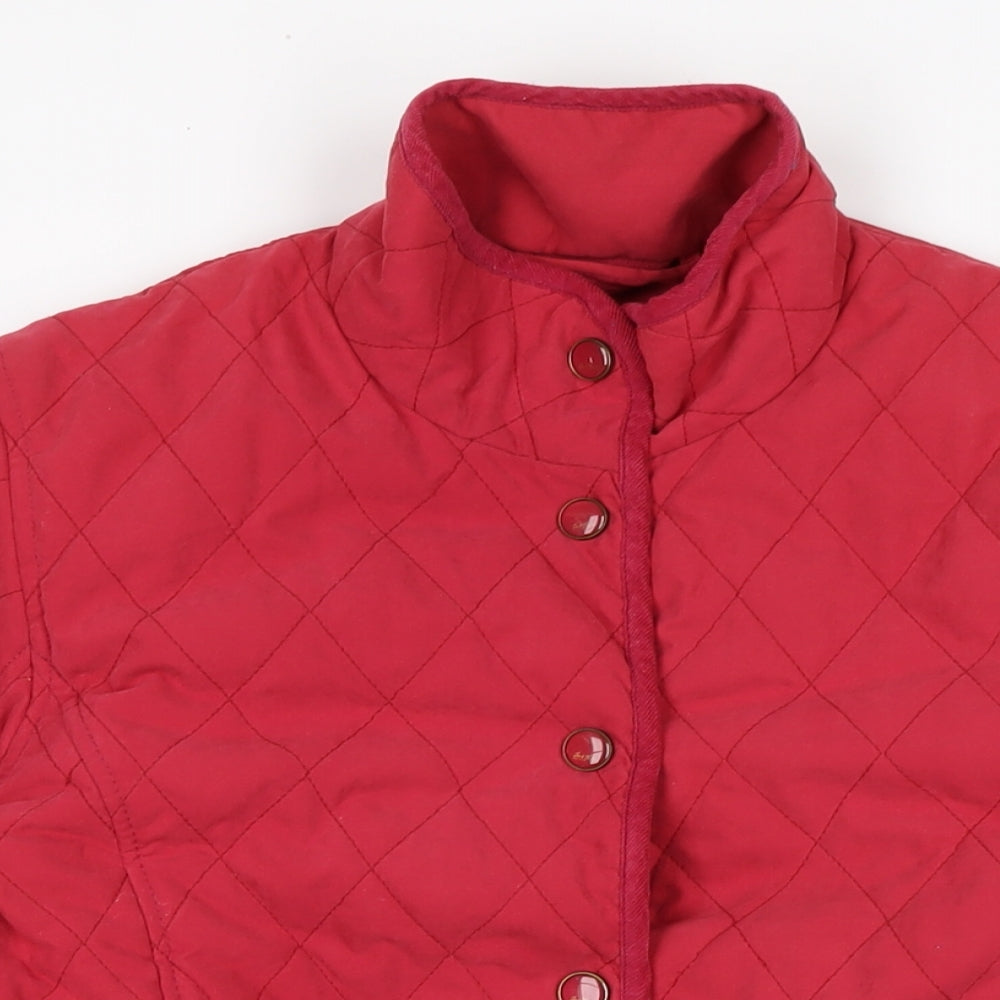 Jack Murphy Womens Pink Quilted Jacket Size 10 Snap