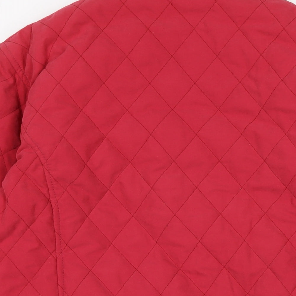 Jack Murphy Womens Pink Quilted Jacket Size 10 Snap