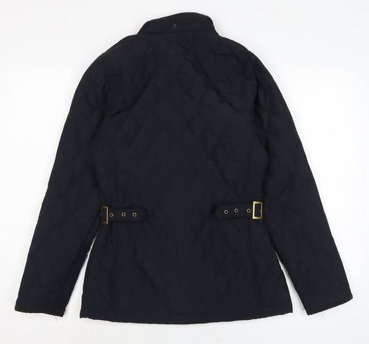 Tresspass Womens Black Quilted Jacket Size S Zip