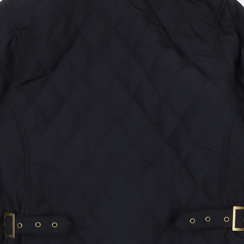 Tresspass Womens Black Quilted Jacket Size S Zip