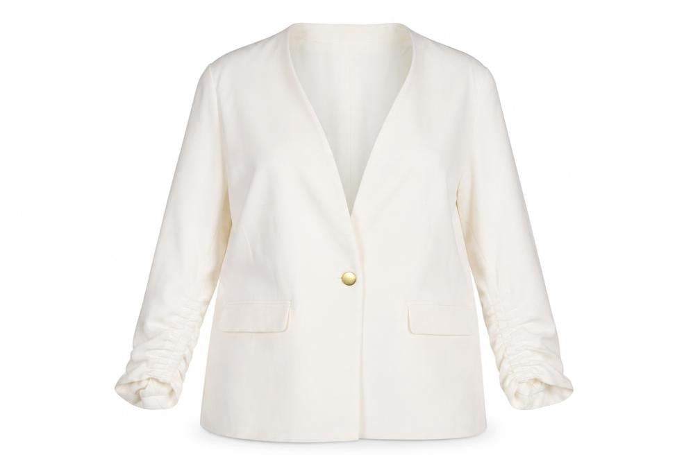 Soon Womens Ivory Jacket Size 20 Button