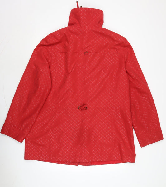 Concept Womens Red Overcoat Coat Size 20 Zip