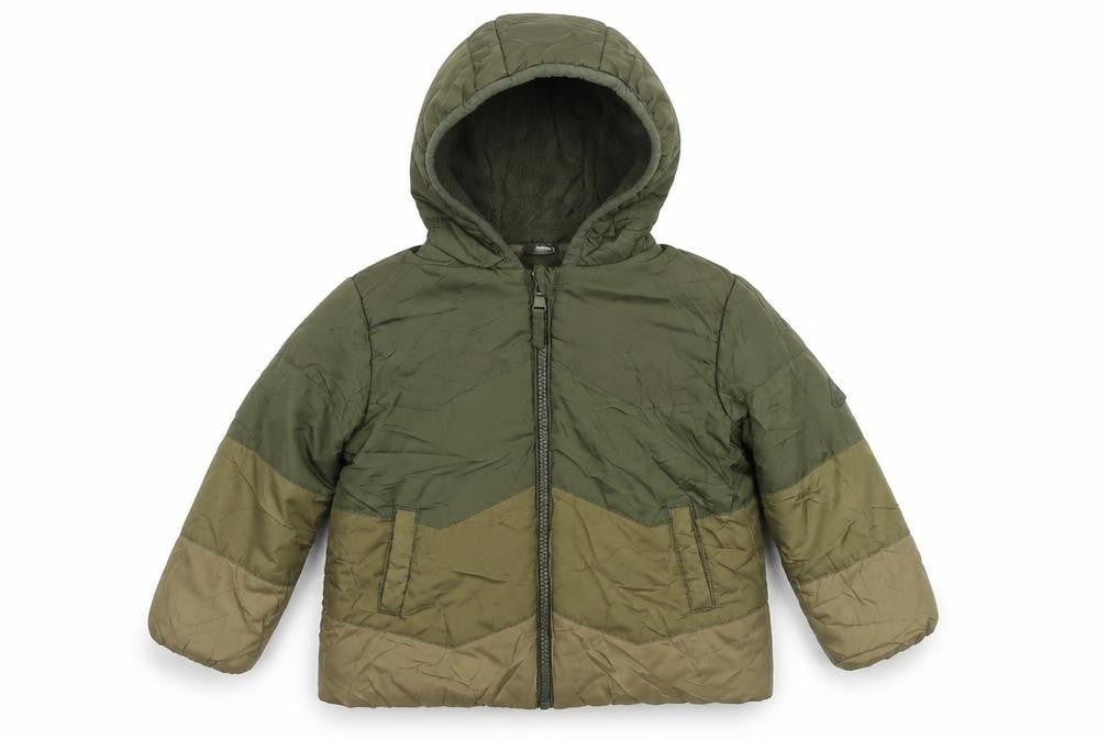 Mothercare Boys Green Puffer Jacket Jacket Size 18-24 Months Zip