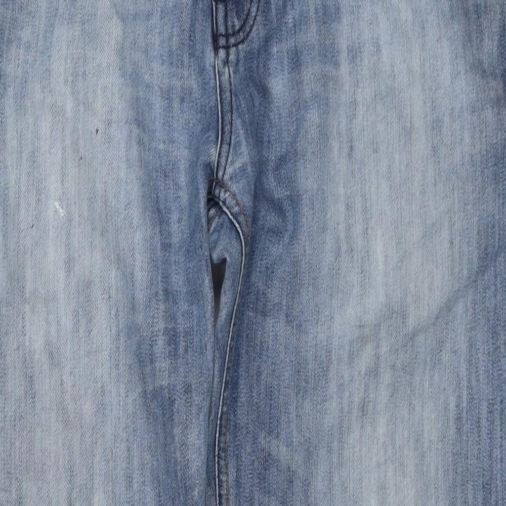 Lee Cooper Mens Blue Cotton Straight Jeans Size 36 in L30 in Regular Zip