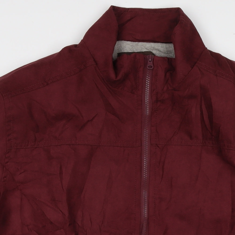 Atlas Mens Red Bomber Jacket Jacket Size M Zip