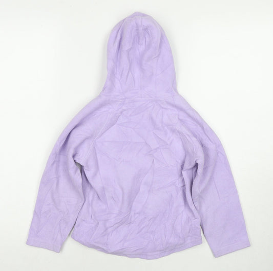 NEXT Girls Purple Polyester Pullover Hoodie Size 6 Years Pullover - Sequin Detail
