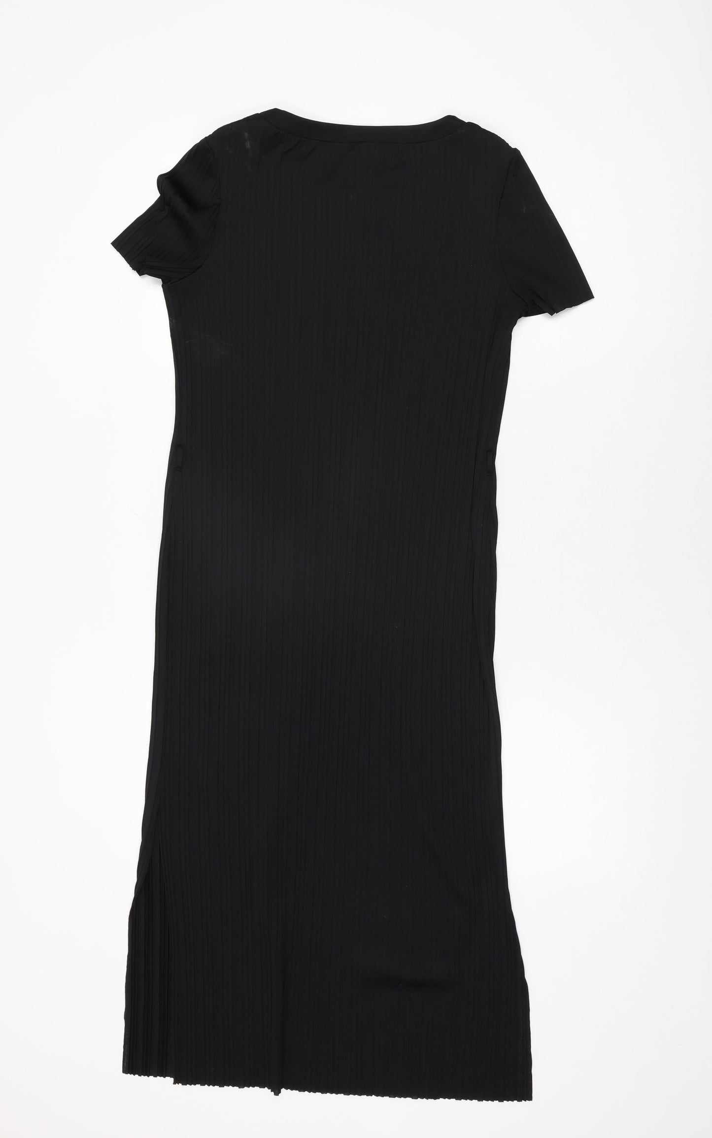 River Island Womens Black Polyester Shift Size 10 Round Neck Pullover