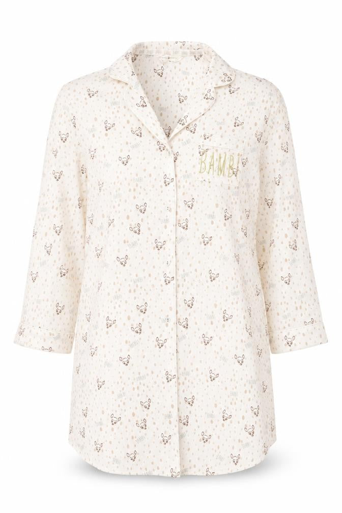 Marks & Spencer Womens Ivory Geometric Polyester Top Dress Size 10 Button - Bambi
