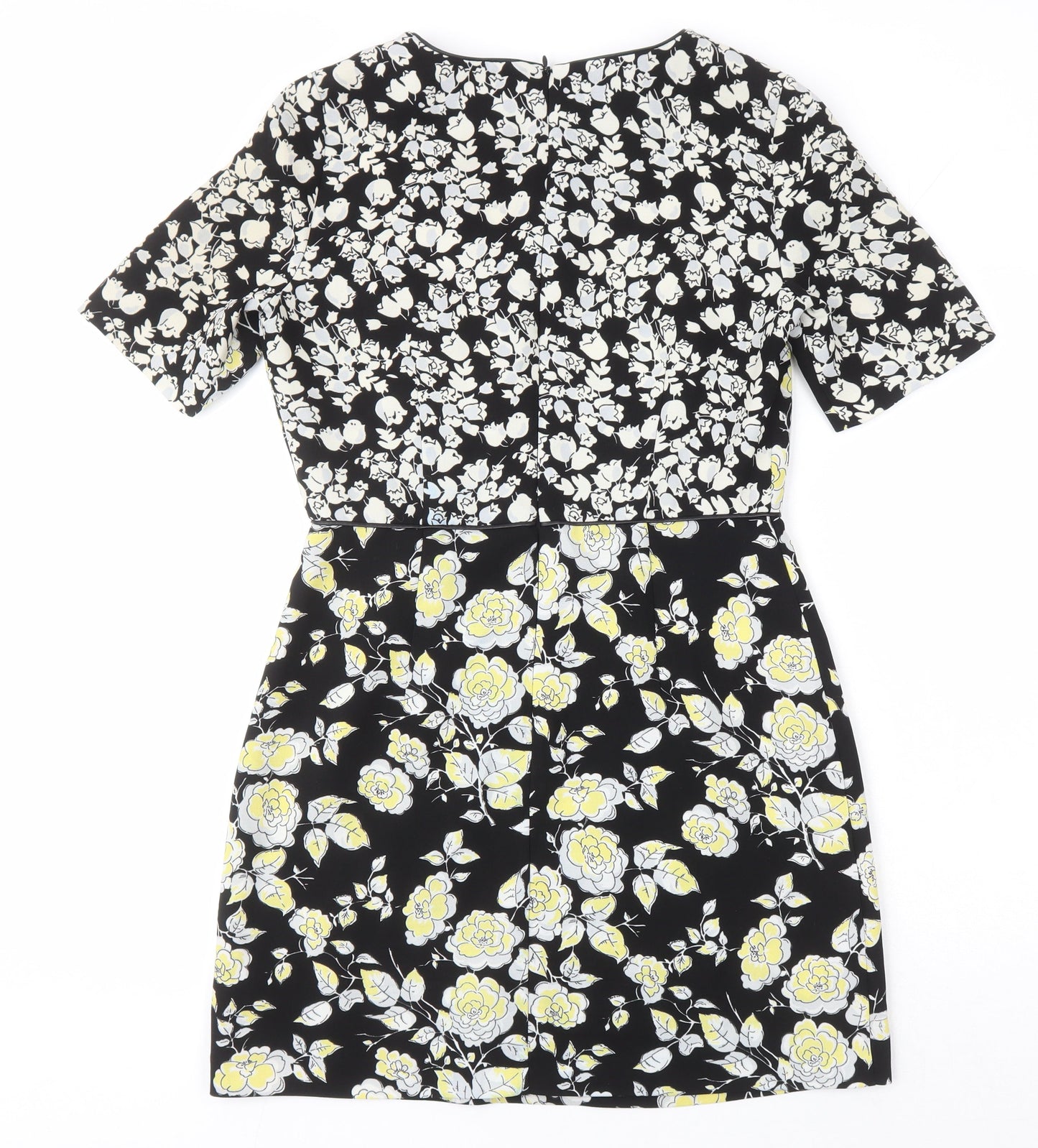 Oasis Womens Multicoloured Floral Polyester Skater Dress Size 10 Round Neck