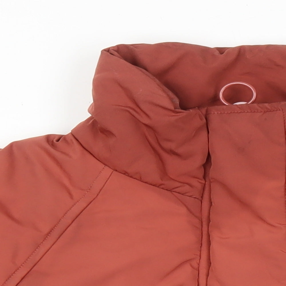 Topshop Womens Brown Herringbone Puffer Jacket Jacket Size 10